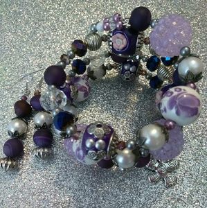 SOLD - Wrap Bracelet with earrings